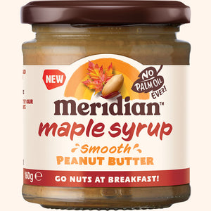 Meridian Smooth Peanut Butter with Maple Syrup 160g Jar
