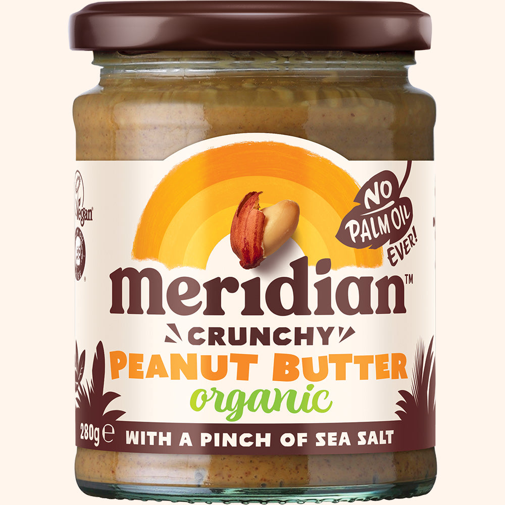Meridian Organic Crunchy Peanut Butter with a pinch of sea salt 280g Jar