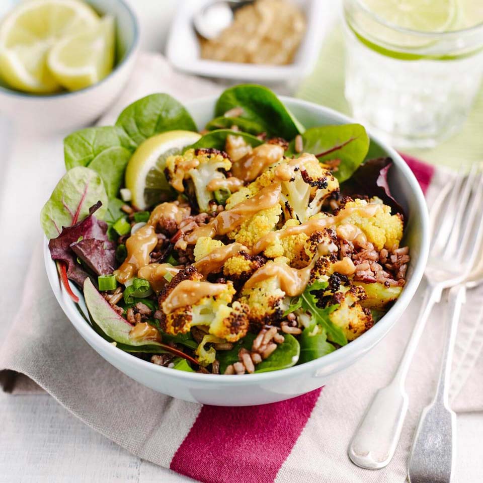Turmeric Cauliflower, Peanut and Red Rice bowl Meridian