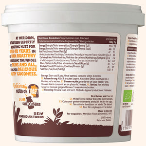 Meridian Organic Crunchy Peanut Butter 1kg Tub