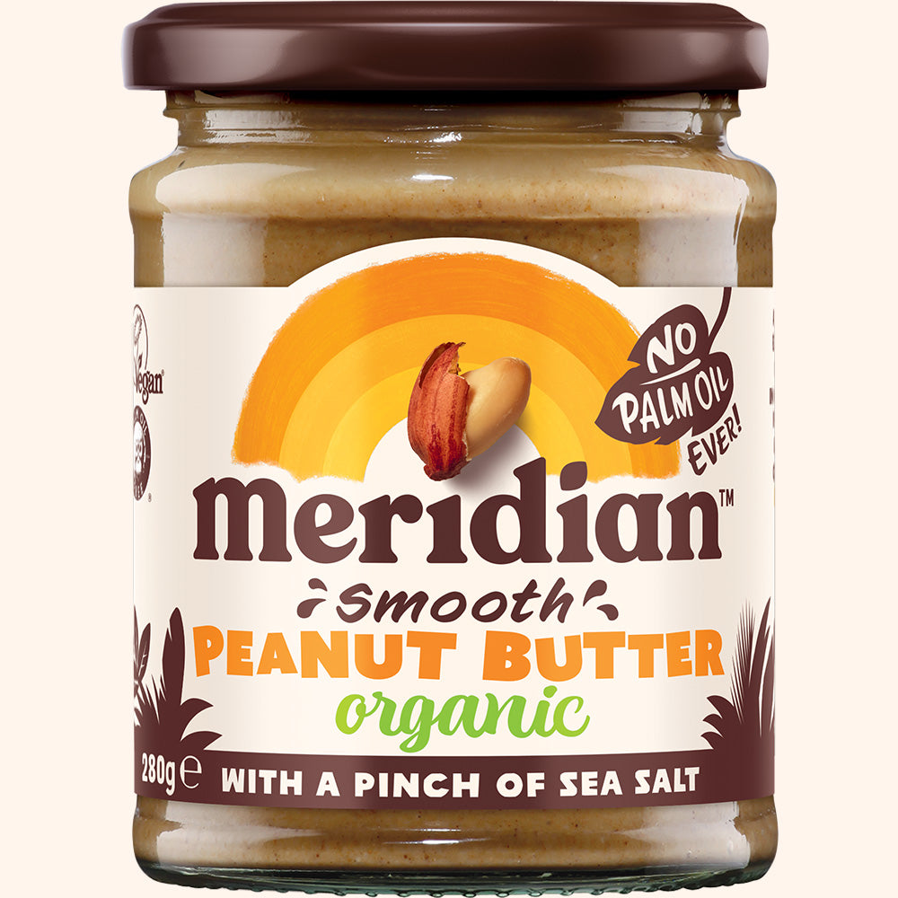 Meridian Organic Smooth Peanut Butter with a pinch of sea salt 280g Jar