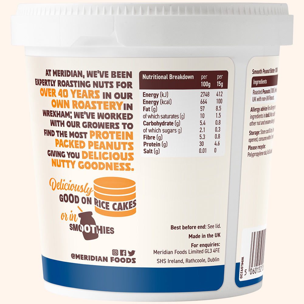 NEW - Meridian Smooth Protein Peanut Butter 700g