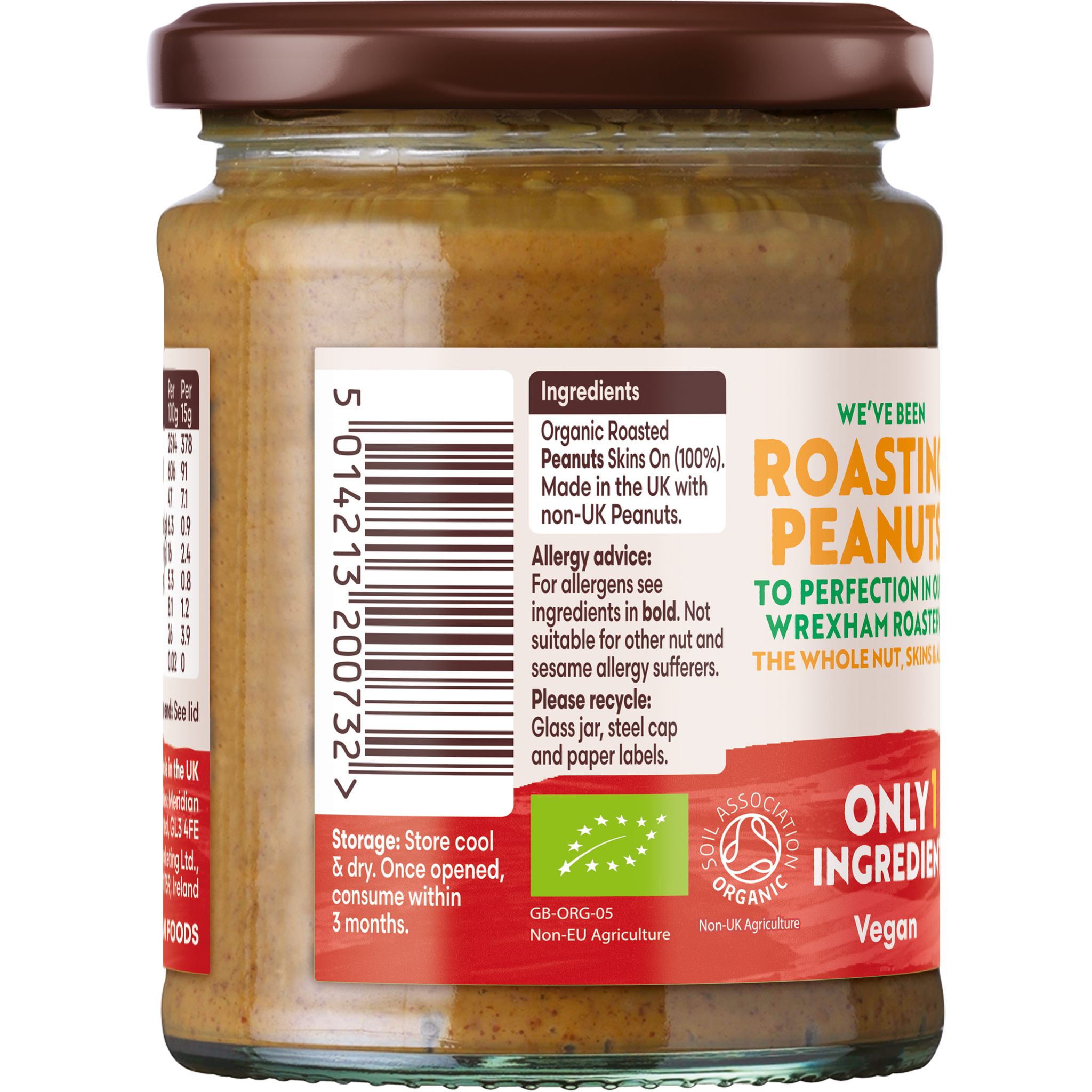 Organic Crunchy Peanut Butter 280g