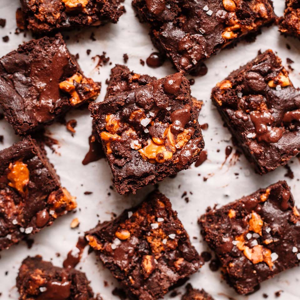 Super Crunchy Chocolate and Peanut Butter Brownies